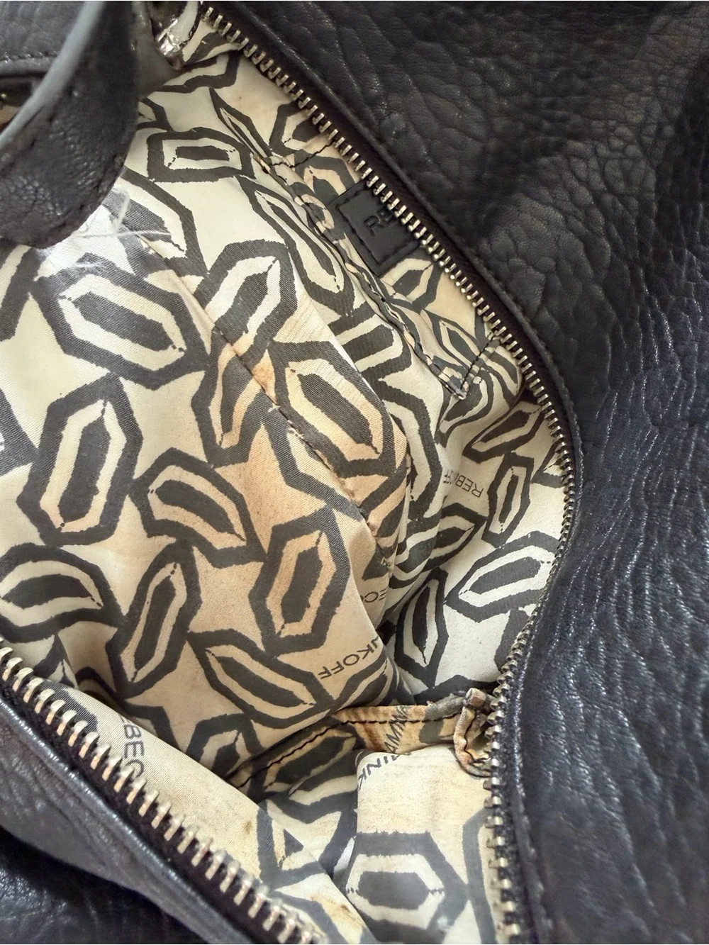 Rebecca Minkoff Julian backpack/black leather & silver hardware